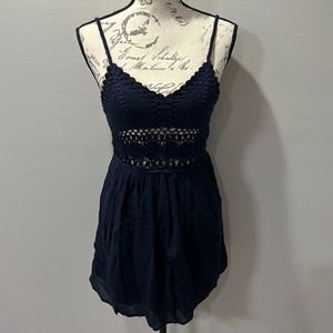 Abercrombie & Fitch Crochet & Crepe Dress